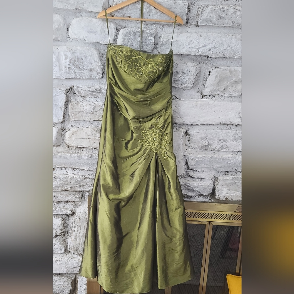 Green formal gown